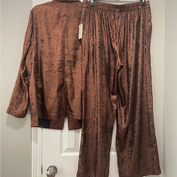 a new day Metallic Bronze Pantsuit NWT XL - Picture 5 of 6